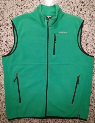 Solaris Fleece Vest Mens 2XL Green Full Zip Pockets Casual Outdoors Hike NEW - Image 1 of 4