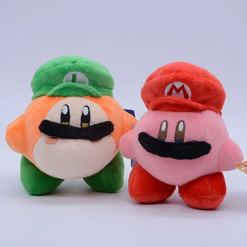 Kirby Cos Mario Luigi Plush Kirby Stuffed Cute Doll Kids Toys Birthday Kid Gifts Cover