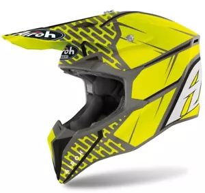 CASCO HELMET MOTO CROSS ENDURO AIROH WRAAP IDOL ANTRACITE MATT GIALLO FLUO TG L - Imagen 1 de 3