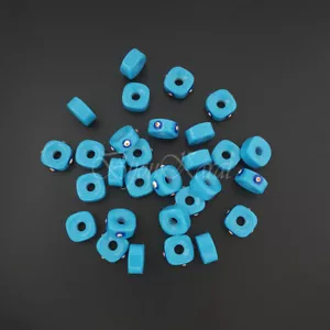 Mavi Tas Blaue Steine Stein Nazar Boncuk Perle Türkis Perlen Anhänger Kette 5mm - Bild 1 von 6