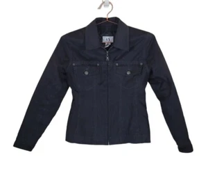 Pre-Owned ARMANI EXCHANGE XS Black "Jean Jacket Like" Jacket Women - Afbeelding 1 van 16