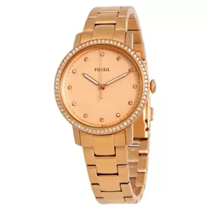 **NEW** LADIES FOSSIL CHRONO NEELY CRYSTAL ROSE GOLD WATCH - ES4288 - RRP £119 - Picture 1 of 2