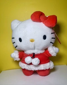 Hello Kitty Christmas Ms Santa Claus 8” Sanrio Plush Stuffed Toy W New Tag  - Picture 1 of 6