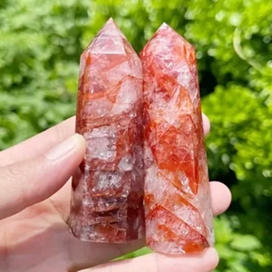 AAA + Grade Feuerquarz Turmspitze Heilkristall Wohndeko - Bild 1 von 8