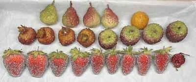 Lote de 23 coronas decorativas de frutas de imitación exhibición de frutas con cuentas y sin cuentas Foto 1 de 4