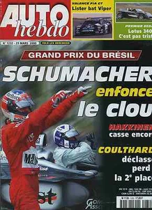 AUTO HEBDO n°1232 29/03/2000 GP BRESIL LOTUS 340R OPEL ASTRA 2.2 16V - Foto 1 di 1