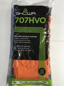 CHEMICAL - RESISTANT GLOVES 707HV0, UNLINED NITRILE, SIZE 9 LARGE, 12 PAIRS - Picture 1 of 3