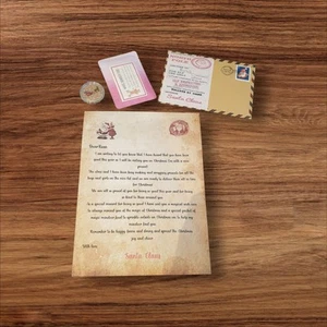 Kids Personalised Letter From Santa With Wish Coin And Reindeer Food - Picture 1 of 7