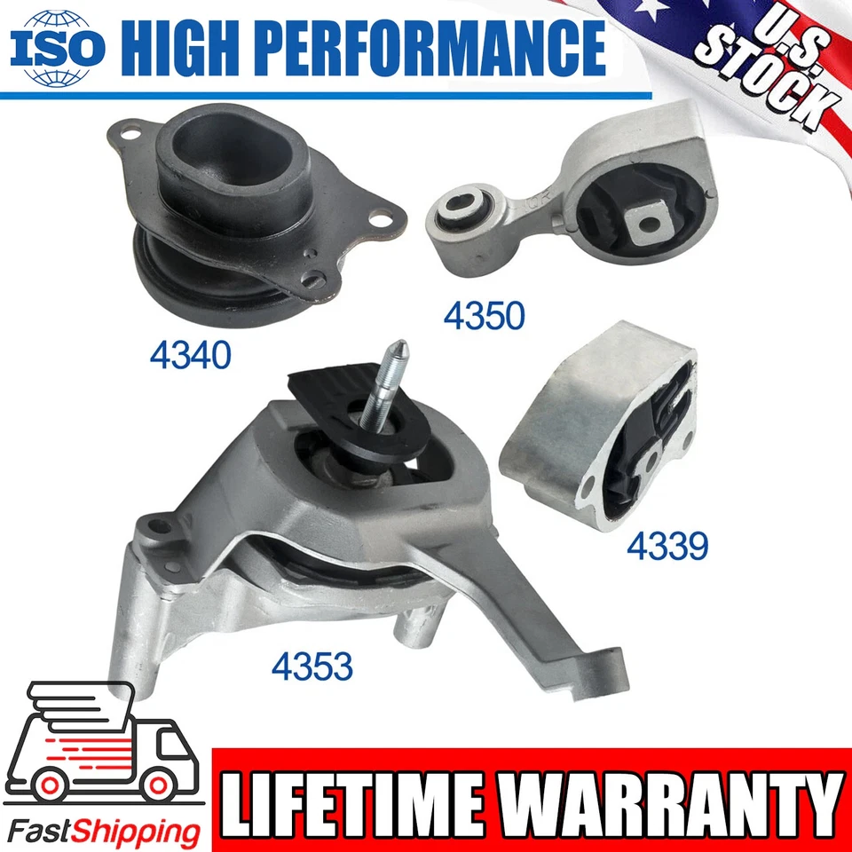 4x Engine Motor & Trans Mount for Nissan Altima 2007-2012 2.5l Auto CVT