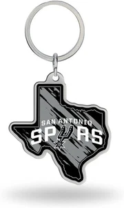 San Antonio Spurs Metal Keychain State Shaped - Picture 1 of 1