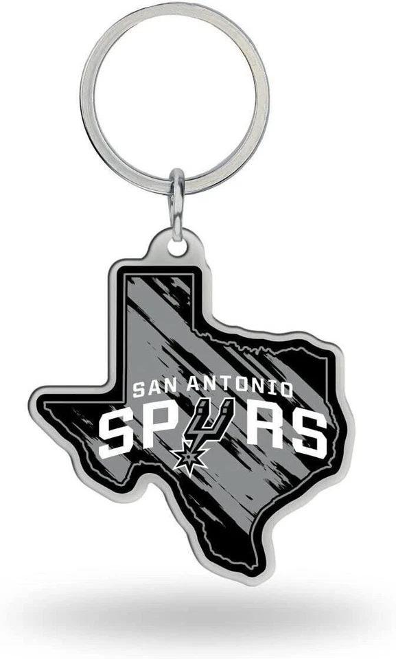 San Antonio Spurs Metal Keychain State Shaped - Image 1 of 1