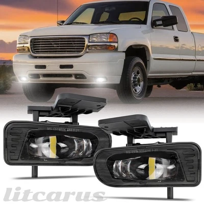 Luces antiniebla LED ángulo ajustable para GMC Sierra 2500 1500 2001-06 Yukon 1999-02 Foto 1 de 4