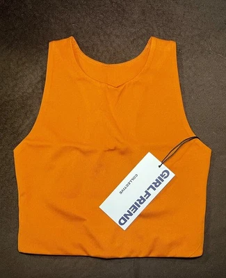 Sujetador sin mangas Girlfriend Collective caramelo (marrón caramelo naranja) Dylan XS Foto 1 de 4