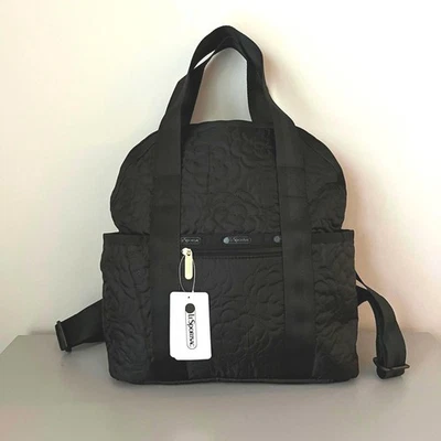 Lesportsac Black Embroidery Double Trouble Backpack NWT - Image 1 of 4