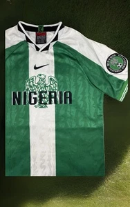 EUC! Nike Premier Nigeria Retro Jersey Embroidered Patch Sz XL - Picture 1 of 8