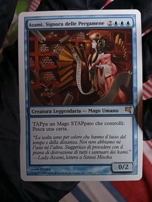 MTG Azami, Lady of Scrolls VERY RARE ITALIAN Good Salvat- Hachette 2006 WOTC - Image 1 of 4