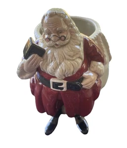 Vintage Otagiri Santa Hand Painted Japan Gibson Greeting Cards Planter Candy - Picture 1 of 8