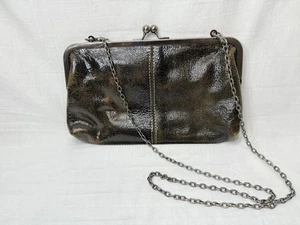 Patricia Nash Umhängetasche braun Leder Potenaz Clutch Kettenriemen - Bild 1 von 14