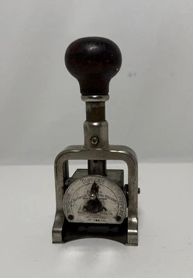 Vintage Bates Numbering Machine 5 Wheels Style Duplicate Consective Repeat - Image 1 of 4