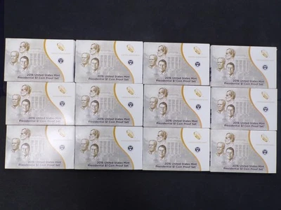 LOT OF (12) 2016 UNITED STATES MINT PRESIDENTIAL $1 COIN PROOF SETS WITH BOX/COA - Image 1 of 2
