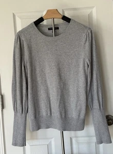 Banana Republic Women's Puff Sleeve Sweater Size Medium Gray - Picture 1 of 10