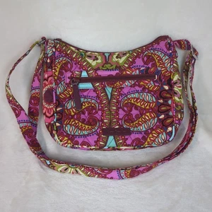 Cartera Bandolera Vera Bradley Mini Andi Resort Medallion Rosa Paisley Acolchada - Imagen 1 de 12