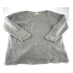Maglione Talbots 100% Cashmere Donna Grande Grigio Pullover Minimalista Silenzioso Lusso - Foto 1 di 7