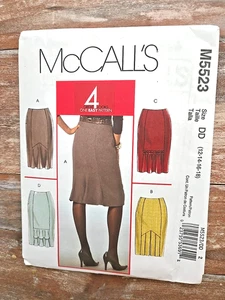 McCall's Sewing Pattern 5523 Misses Fitted Straight Skirts 4 Looks Sizs 12-18 UC - Picture 1 of 2