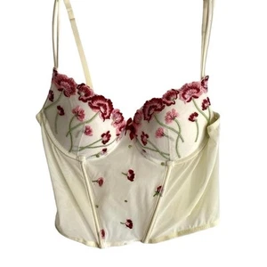 Delicates Floral Corset Bustier 34A - Picture 1 of 4