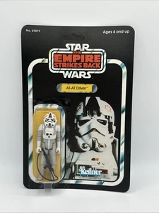 Vintage Star Wars AT-AT Driver Original Actionfigur auf Custom ESB 41 BK Karte - Bild 1 von 10