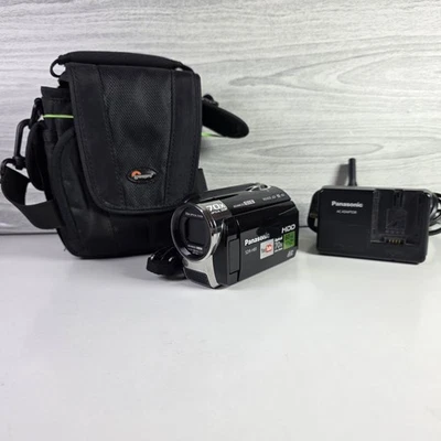 Panasonic Video Camera SDR-H81 Handheld 60GB HDD Camcorder Black Charger Tested - Image 1 of 4