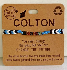 COLTON ♻Recycled Bottle Bracelet ~Brand New ~ Great Gift 🎁 - Picture 1 of 3