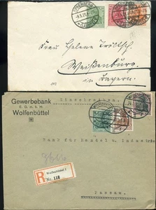 869312) DR 2 Inflations-Blg mit MiF, Spremberg und Wolfenbüttel (Einschreiben) - Bild 1 von 1