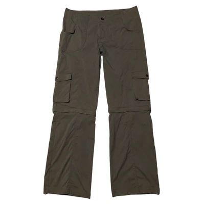 Prana Womens Hiking Pants 10 (33x32) Zip Off Shorts Cargo Outdoor Brown Wide Leg - Image 1 of 4