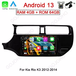 4+64GB Android 13 Car Stereo Radio For Kia Rio K3 2012-2014 CarPlay GPS Navi BT - Picture 1 of 20