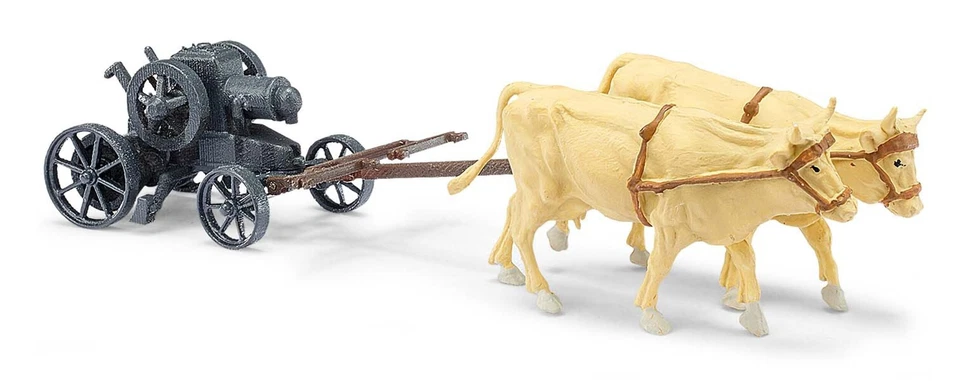 Busch 59910 CARRO GESPANN BULLDOG LANZ CON BUOI - Immagine 1 di 1