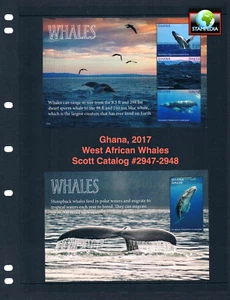 1/3 off $25.75 Scott Value - 2017 GHANA Whales 2 s/s West African CV MNH NH UMM - Picture 1 of 6