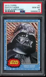 2019 Topps Star Wars Living Set #1 Darth Vader PSA 10 Gem Mint SP Card - Picture 1 of 2