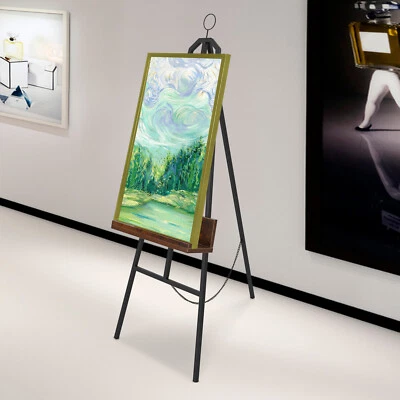 Caballete de pintura de artista de metal pesado duradero tablero de exhibición trípode soporte para boda Foto 1 de 4