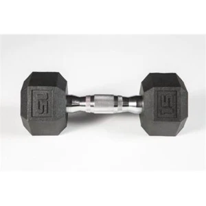 York Barbell 37005 York Premium Pvc Hex Dumbbell with Chrome Ergo Handle - 15... - Picture 1 of 1