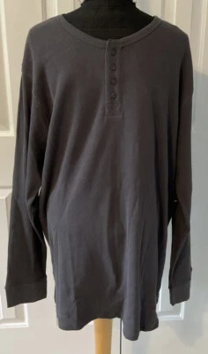 Camisa de manga larga gris Eastern Mountain Sports Rowan Waffle Henley para hombre talla XXL Foto 1 de 4