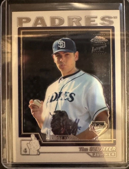 2004 Topps Chrome Tim Stauffer #241 Rookie Auto RC Rookie San Diego Padres - Image 1 of 3