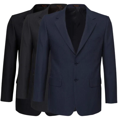 Men's Single Breasted 2 Button Suit Jacket Work Business - Pin Striped - image 1 of 4