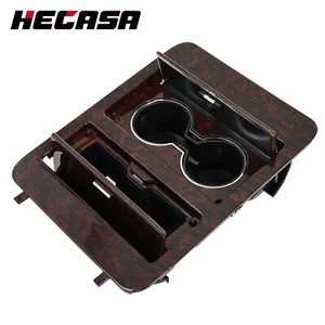 Woodgrain Center Console Cup Holder Storage Full Size For Chevy Trucks & Suv's - Picture 1 of 16