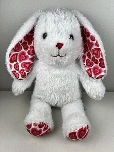 Build a Bear BAB Heart Pawlette Rabbit 16" White Sparkle Bunny EUC HTF - Picture 1 of 21
