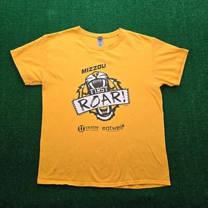 Missouri Tigers Tshirt Mens Large Yellow MIZZOU First Roar NCAA Football - Picture 1 of 7