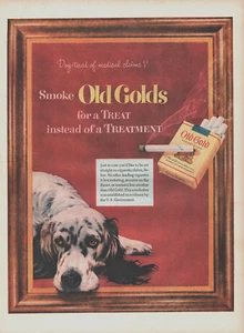 Publicidad de cigarrillos Old Golds vintage 1952 para un tratamiento, no un tratamiento - Imagen 1 de 1