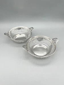 PAIR OF EDWARDIAN STERLING SILVER BONBON DISHES, MAPPIN & WEBB, BIRMINGHAM, 1908 - Picture 1 of 7