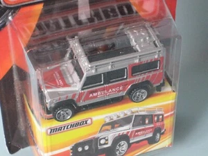 Matchbox Land Rover 110 Defender Ambulance Silver Body Toy Model Car 70mm Best c - Picture 1 of 3