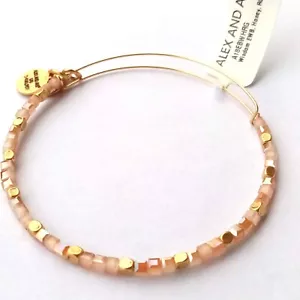 Alex & Ani Wisdom Honey Beaded Rafaelian Gold Bracelet NWT - Picture 1 of 3